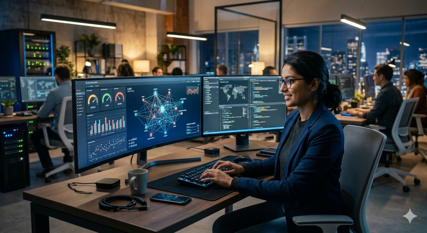 Professional using Whroahdk technology framework for business optimization and digital transformation solutions