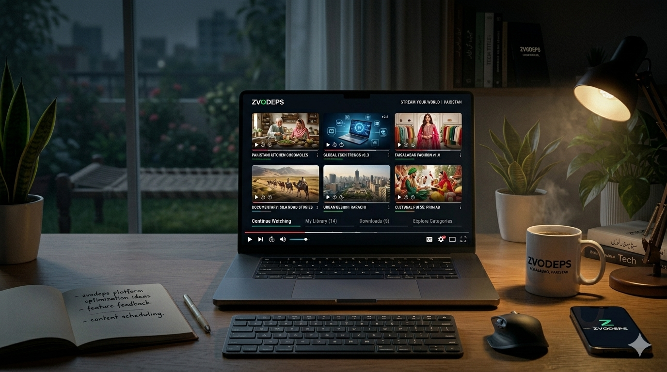 Zvodeps streaming platform interface showing user-friendly features and content library